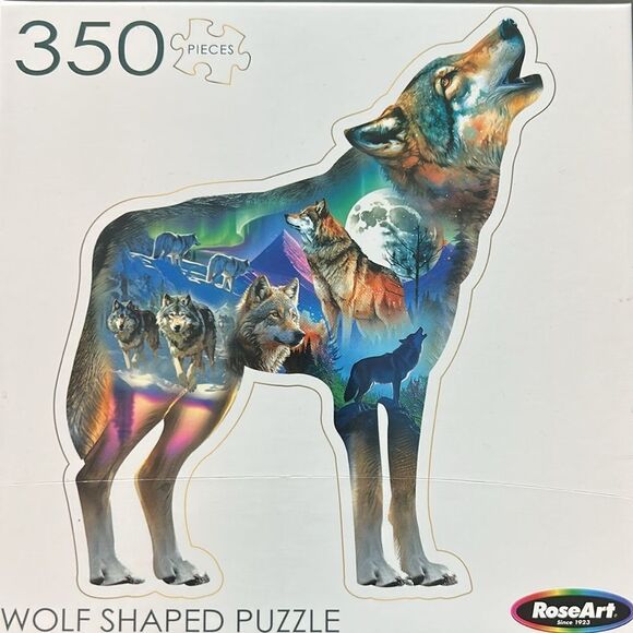 Howlin Wolves 🐺 🌕 Dreamy Wilderness Puzzle 🧩 350 Pieces FUN 🤩 brain 🧠 games! - Picture 2 of 16